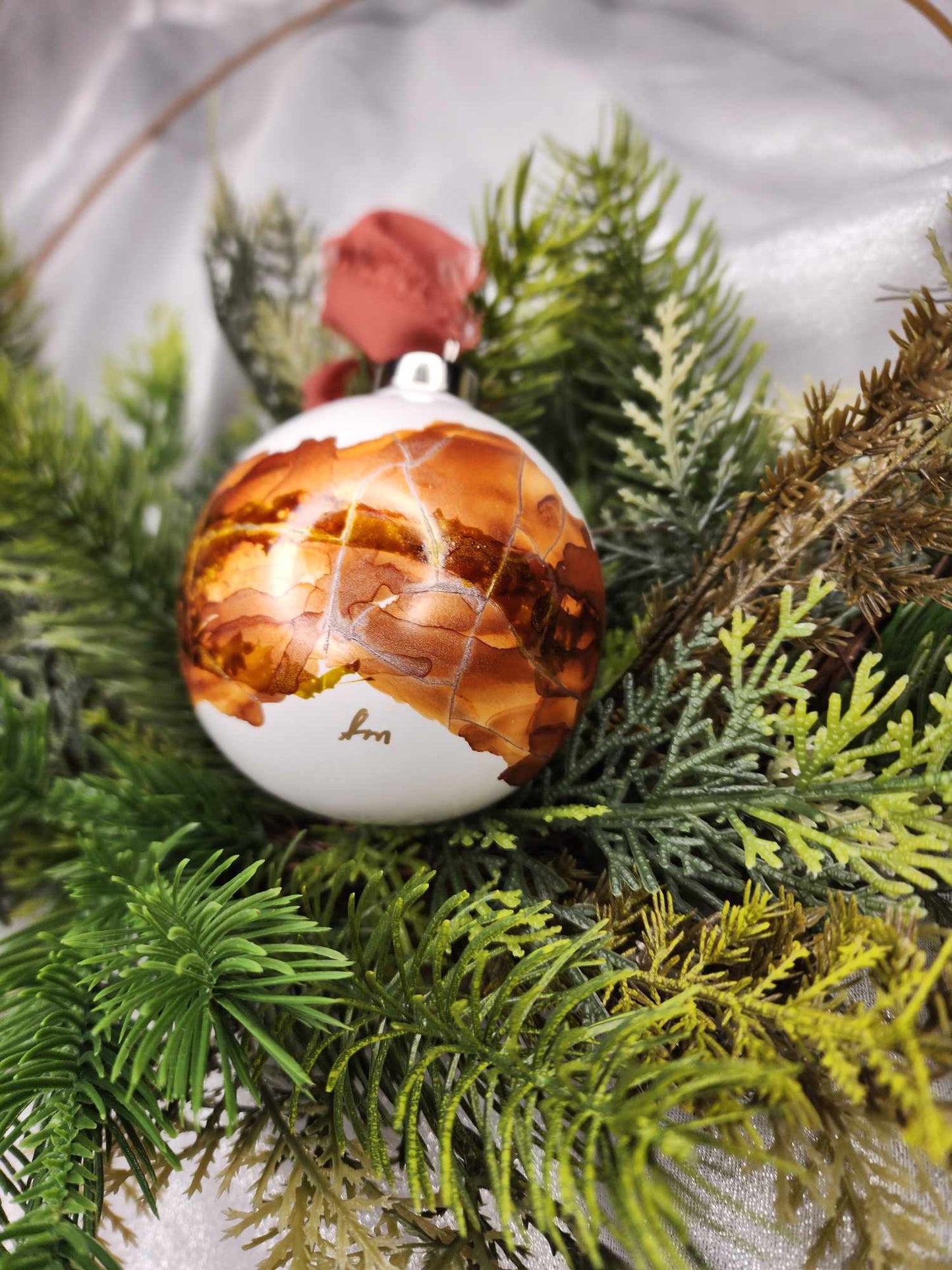 Bronz alcohol ink Ornaments 2023