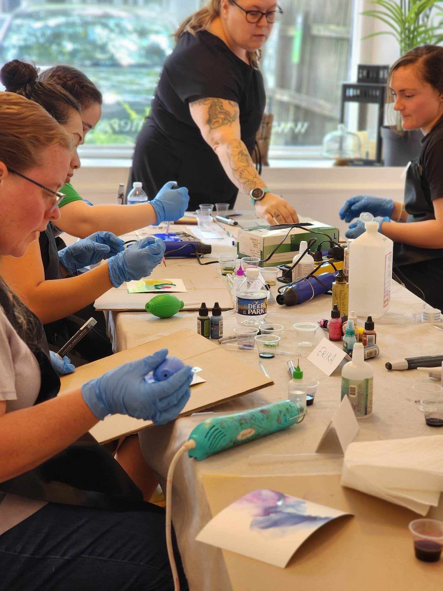 Alcohol Ink Workshop on Nara paper at Gallery Chimera Feb 20th, 2024