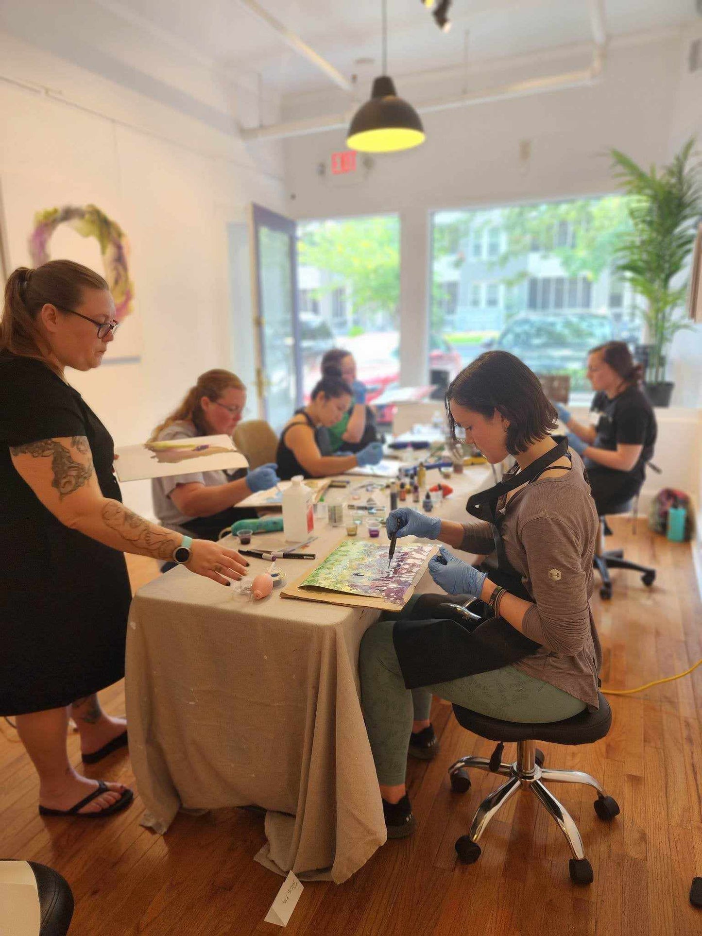 Alcohol Ink Workshop on Nara paper at Gallery Chimera Feb 20th, 2024