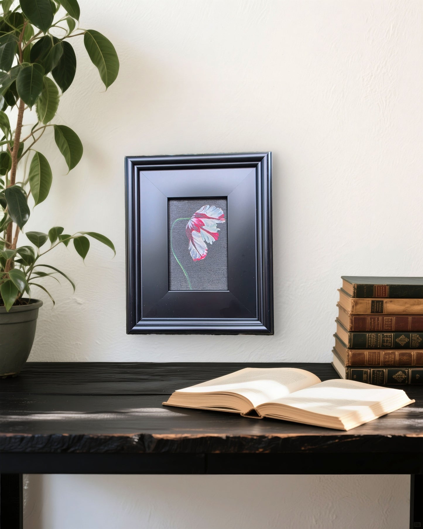 Parrot Tulip Study – Original Floral Oil Painting