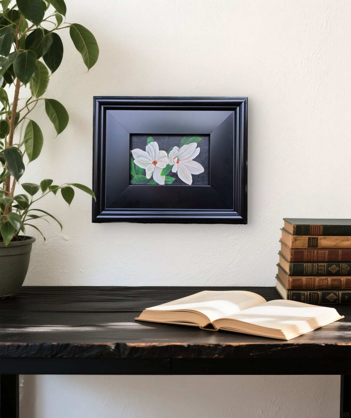 Magnolia Study – Original Floral Oil Painting