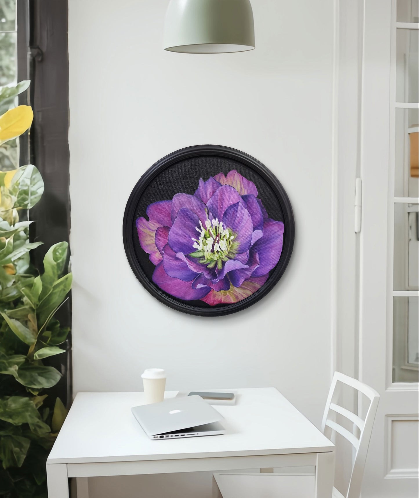 Hellebores North Star
20" Round – Oil on Canvas" round