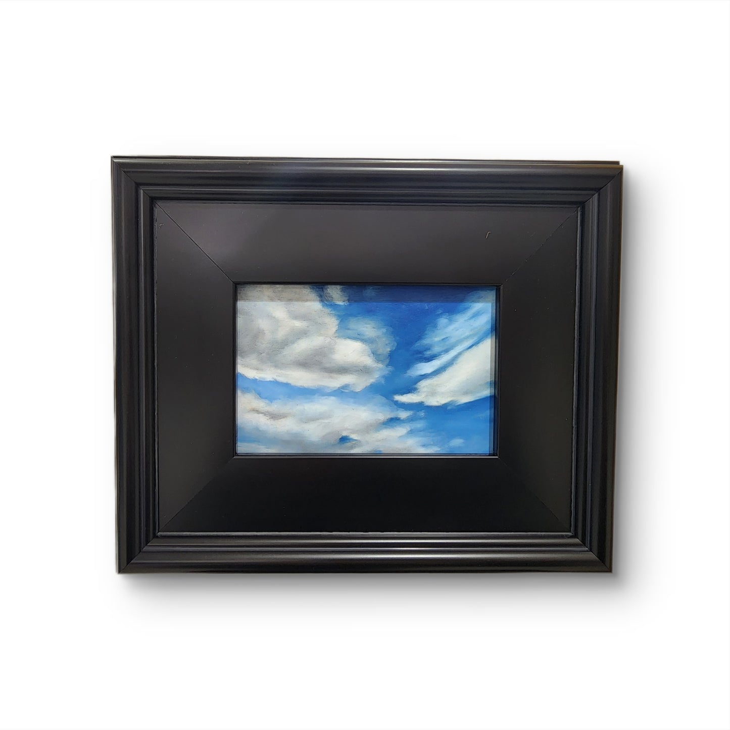 Quiet Sky IIII – Framed Original Cloud Painting (4x6) | Alisha Morgan