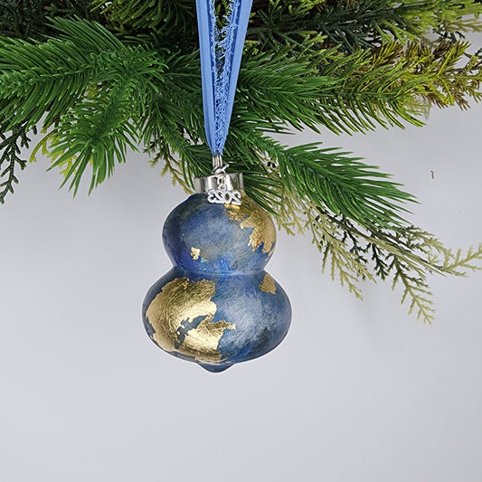 Blue Gold Ornaments 2023