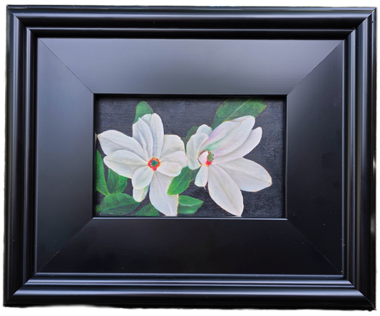 Magnolia Study – Original Floral Oil Painting