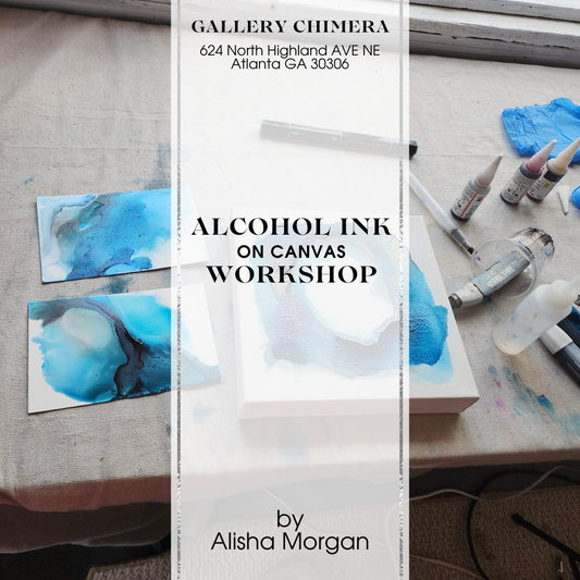 Alcohol Ink on Canvas Workshop at Gallery Chimera Feb 27th , 2024