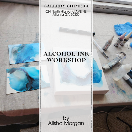 Alcohol Ink Workshop on Nara paper at Gallery Chimera Feb 20th, 2024