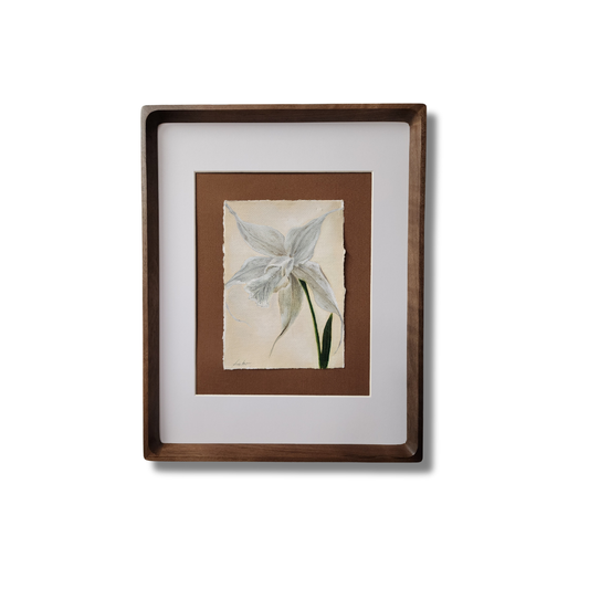 "Ghost Orchid" oil painting on cold pressed paper 5"x7"