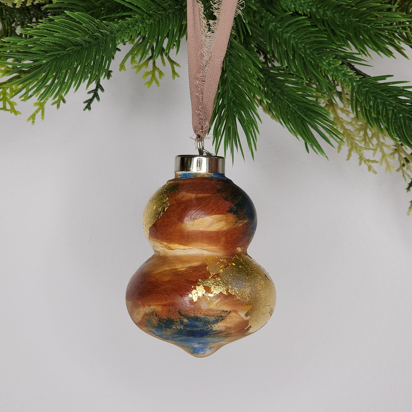 Brown Blue Ornament 2023