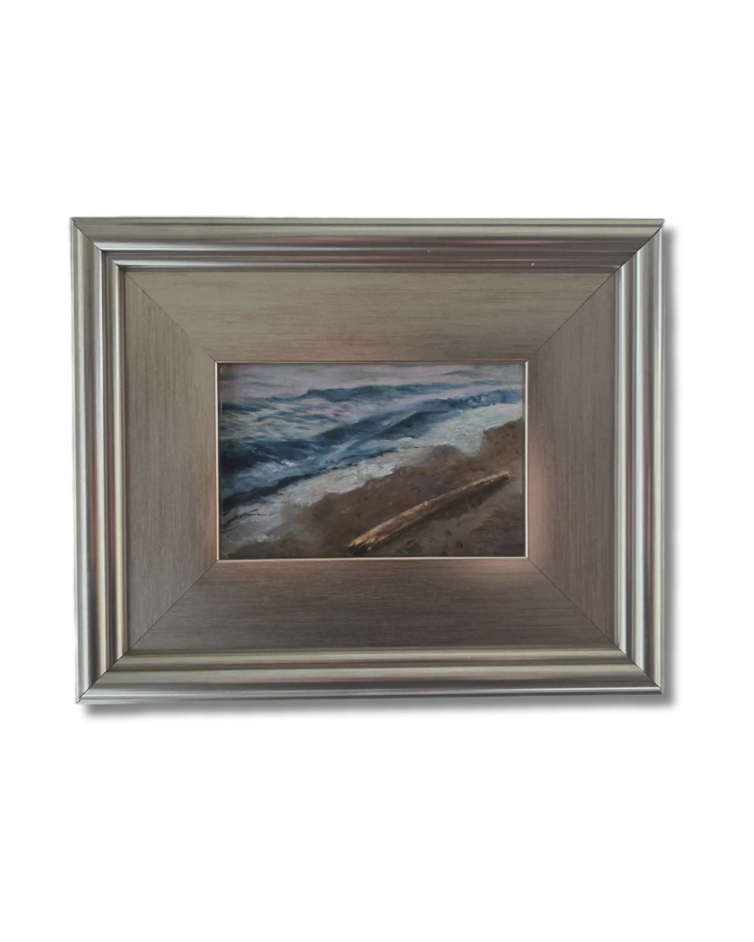 Driftwood, Leech Lake — Framed Original Oil Painting (4 × 6)